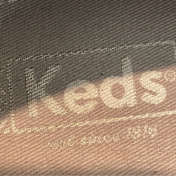 Keds Gray Canvas Silver Metallic Dots Lace Up Sneaker Shoes Sz 7.5 - Picture 10 of 11